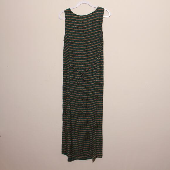 Vintage Maggy London Striped Pattern Sleeveless Maxi Dress Size 10 - Picture 2 of 7